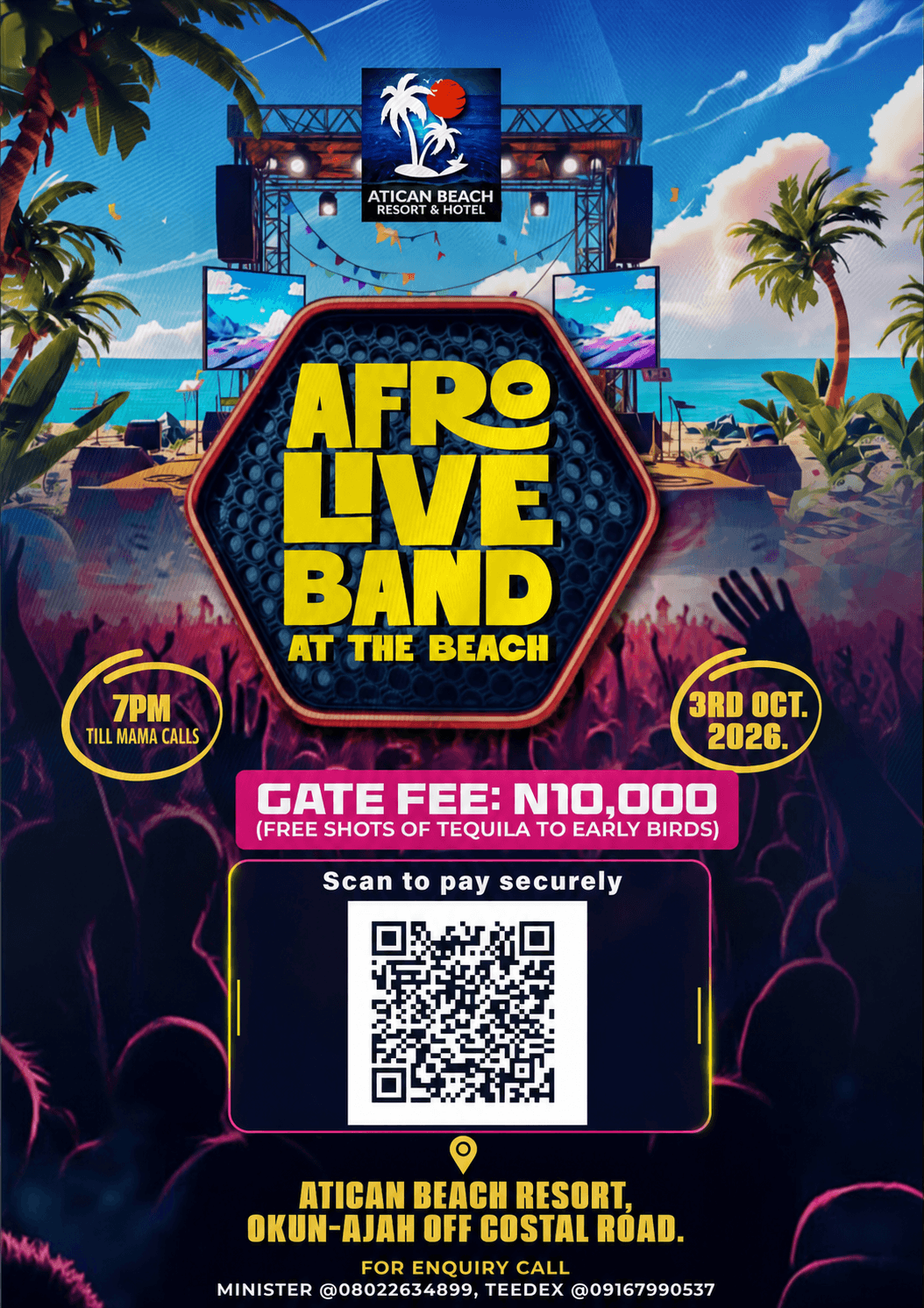 Afro Live Band At the Beach